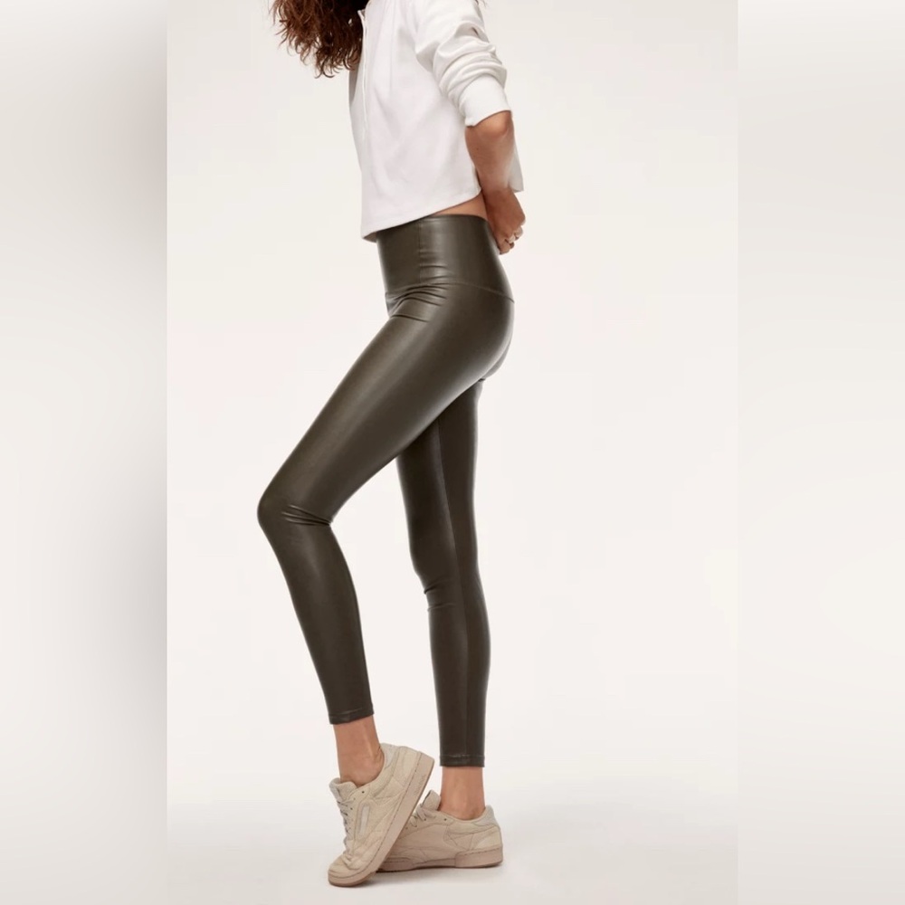 Wilfred Free Olive Faux Leather Leggings - Tall
